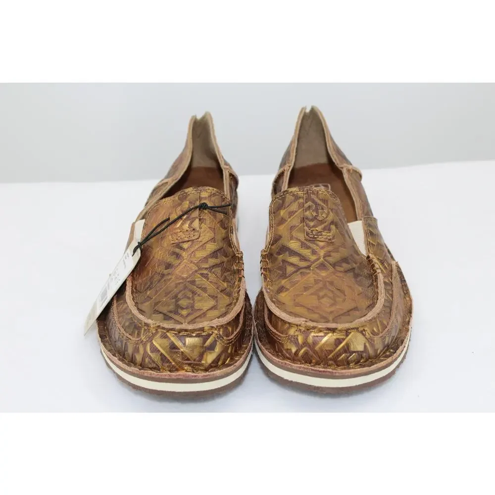Ariat Cruiser Women's 9.5 Copper Blanket Emboss Casual Slip-On Shoes New